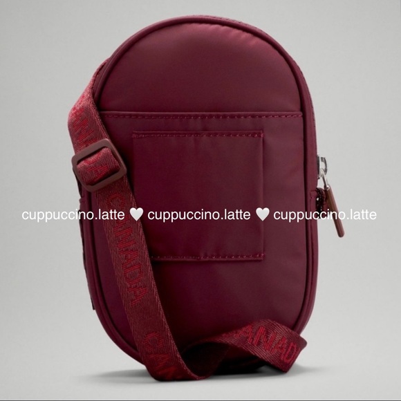 🍁NWT🇨🇦RARE Lululemon Team Canada 22 Future Legacy Crossbody Bag in Red Merlot - Picture 3 of 10